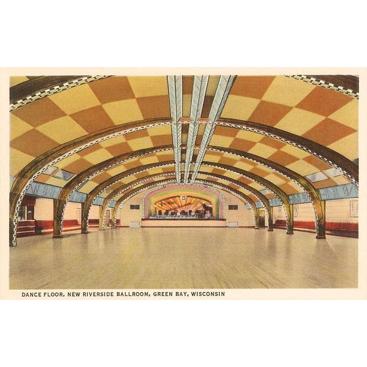 Postcard WI-172 Dance Floor, Green Bay, Wisconsin for wholesale by Found Image Press