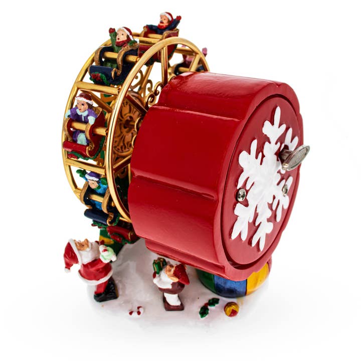 BestPysanky - Wholesale Christmas Decoration - Santa's Whirling Ferris Wheel: Rotating Musical Figurine