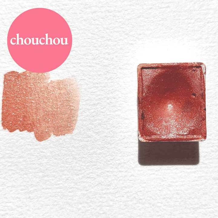 Handmade glitter watercolor - Venus pink for wholesale by LA NOUVELLE VAGUE COULEURS