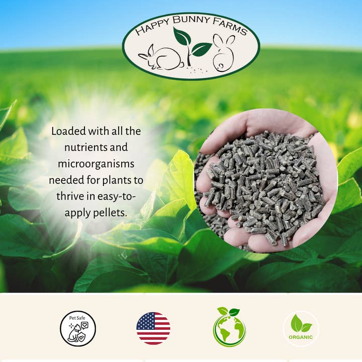 Happy Bunny Farms - Wholesale Fertilizer - Chicken Manure Pellets Fertilizer and Soil Rebuilder, Org.1