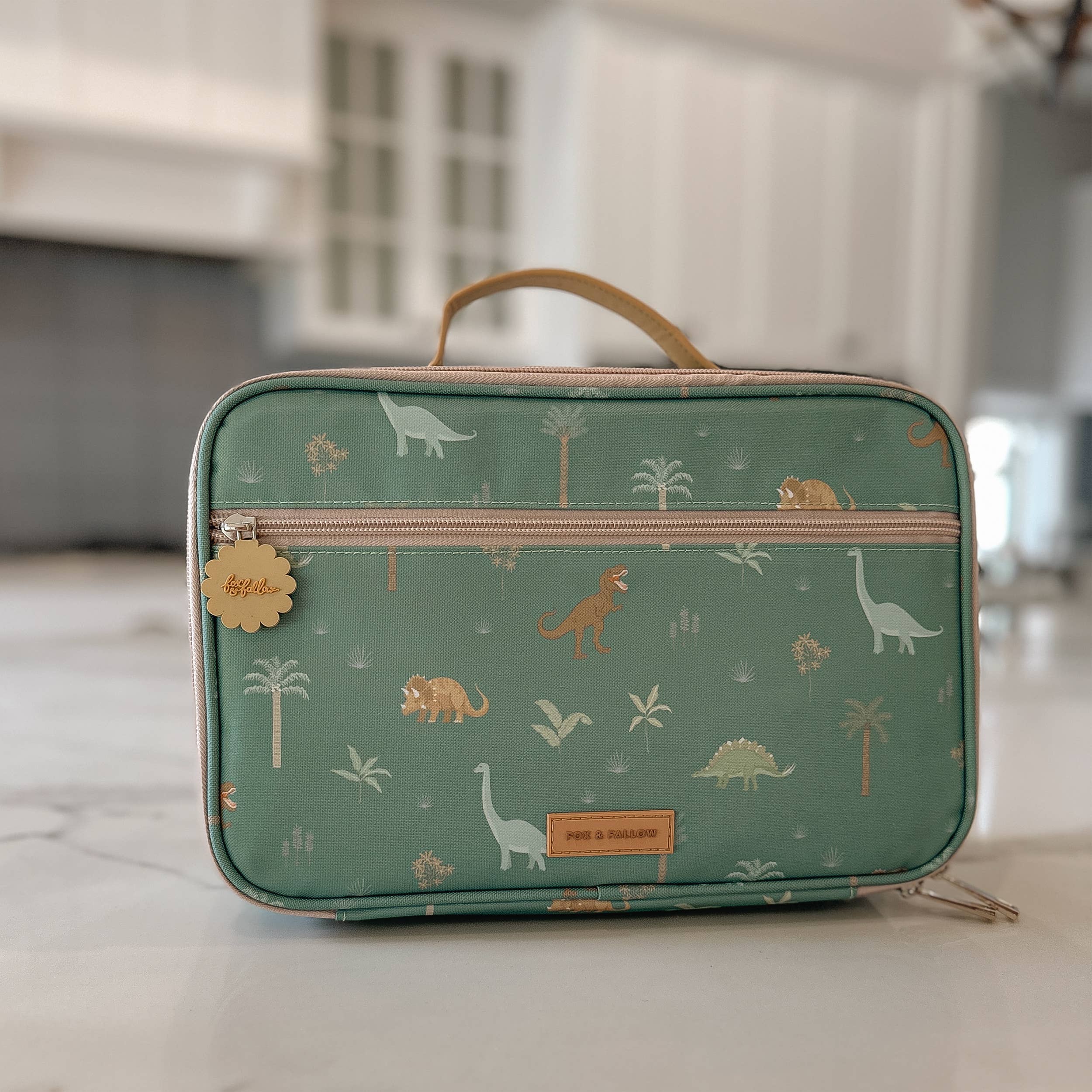 Fox & Fallow - Venta al por mayor Bolsa para almuerzo/fiambrera - Niños - Bolsa de Almuerzo Grande Dinos1