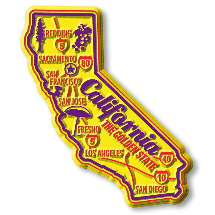 California Premium State Magnet Made in USA for wholesale by 7 Star