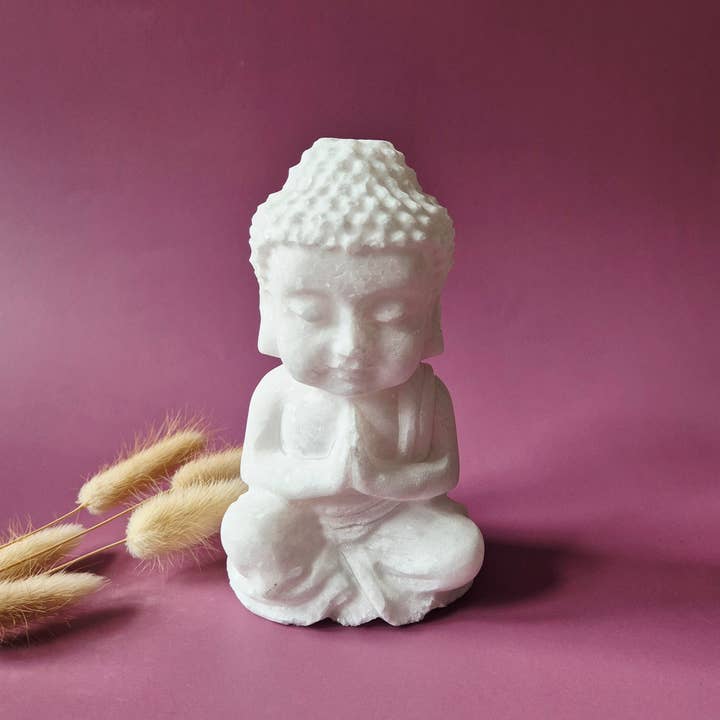 White Jade Buddha – 15 cm | Calm & Pure Energy for wholesale by Moonlight Gemstones
