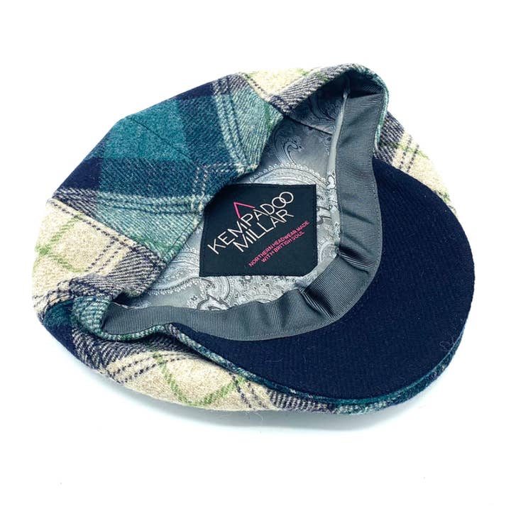 TEAL SKYE FLAT CAP for wholesale by Kempadoo Millar Headwear