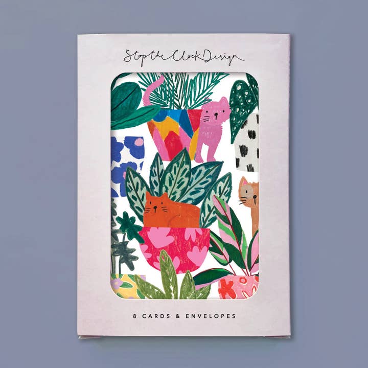 NC28 - Cats & Plants for wholesale by Stop the Clock Design
