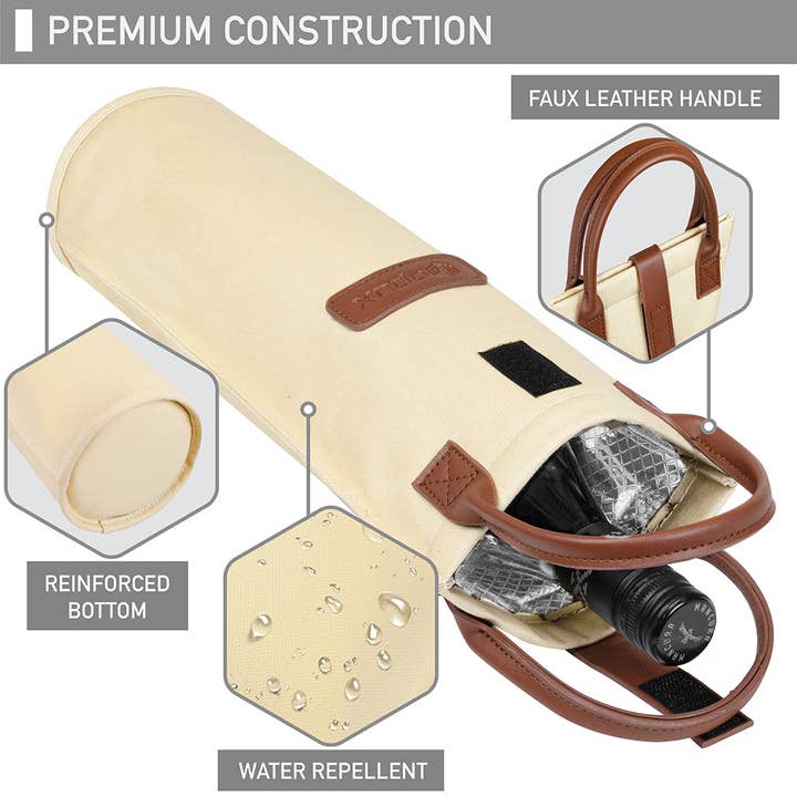 OPUX - Wholesale Wine tote - 1 Bottle Classic Wine Carrier Bag46