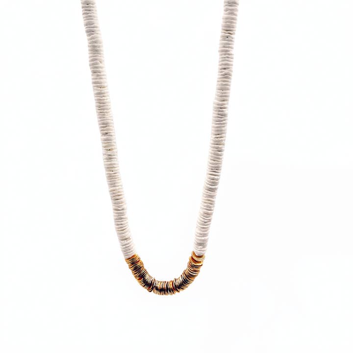 Puka Necklace with Gold Accent for wholesale by Catherine Weitzman