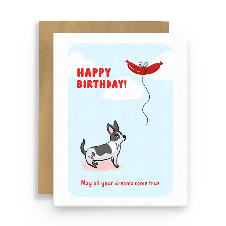 Birthday Dreams Funny Birthday Card for wholesale by Squidly Designs