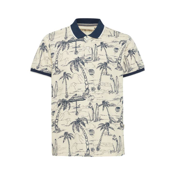 AOP Palm Tree Polo for wholesale by Blend
