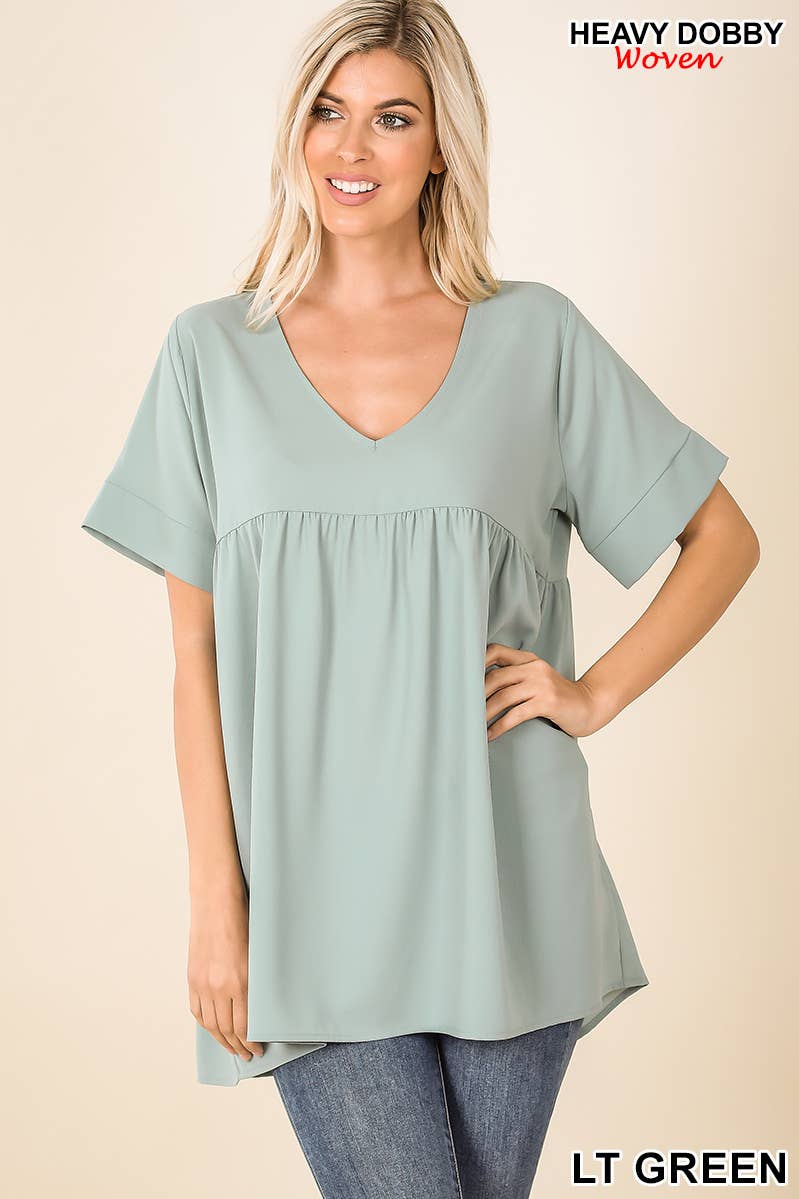 ASHMOCHA  `.42POPS EMPIRE WAIST SHIRRING TUNIC for wholesale on Faire24