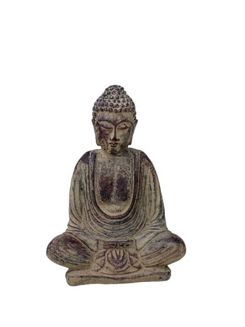 Asia West – wholesale Dekorativ statyett – Liten buddhafigur i grått/grönt/brunt6