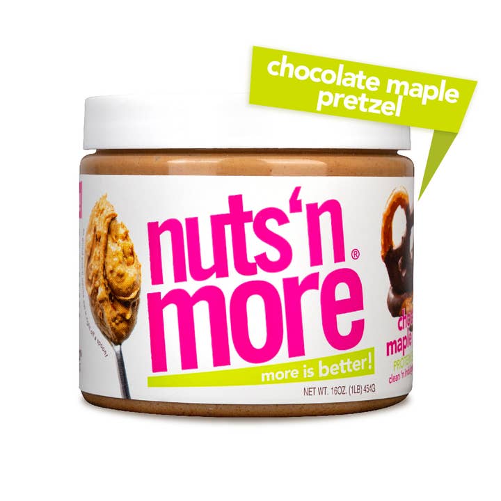 Nuts 'N More - Wholesale Nut Butter - Chocolate Maple Pretzel High Protein Peanut Butter Spread