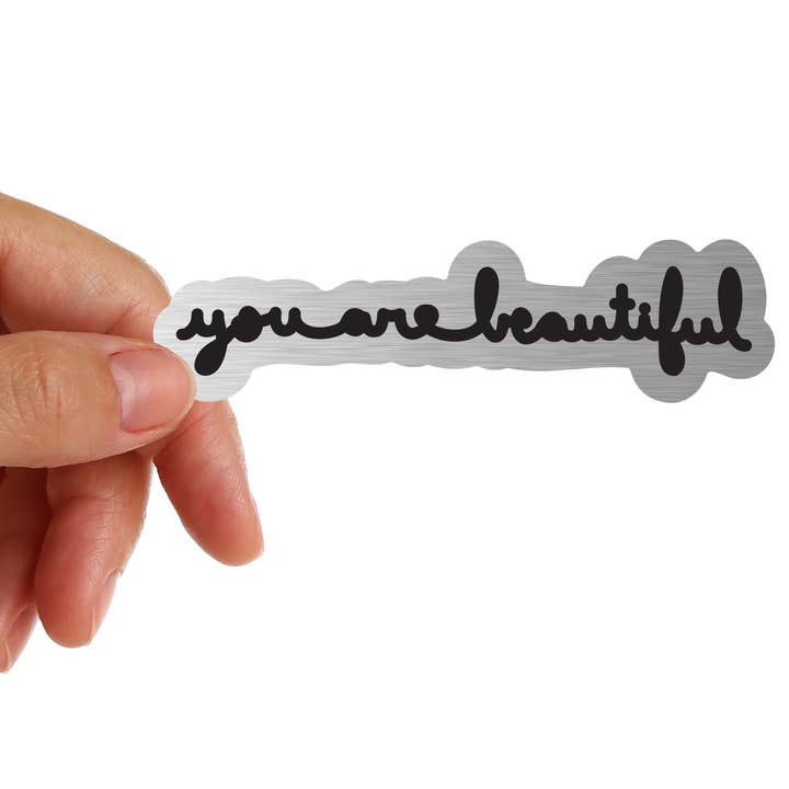 You Are Beautiful - Wholesale Sticker - You Are Beautiful Cursive Brushed Stickers1