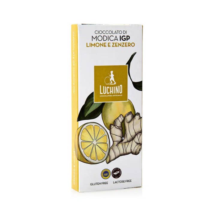 Modica Chocolate PGI Lemon and Ginger - 100 g for wholesale by The Sicily Essence
