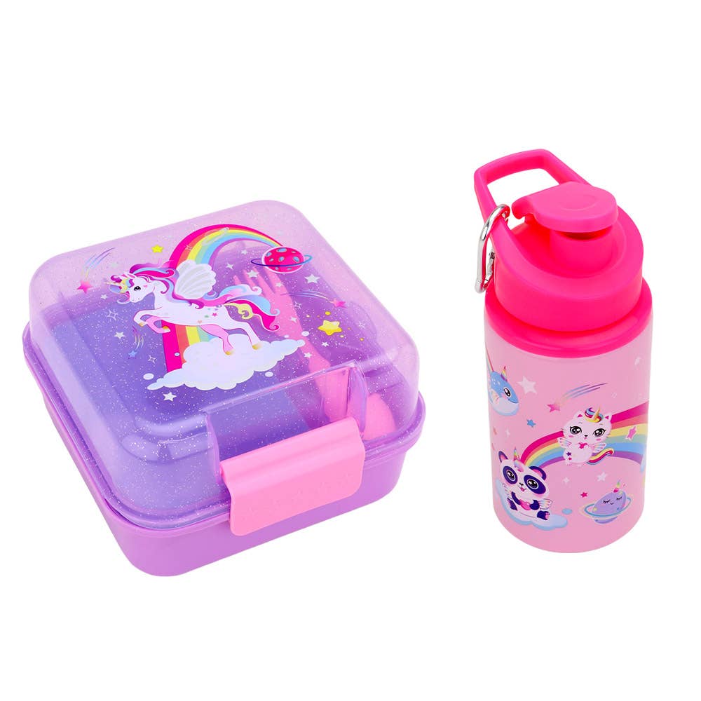 Sensibling Corp. - Vente Sac/boîte repas – enfant - FOCUS CHAUD - Ensemble Boîte à Lunch Licorne et Bouteille d'Eau4