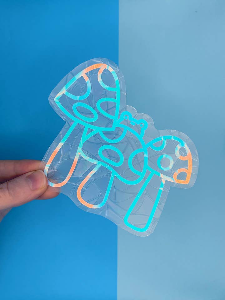 Mushroom Frog Suncatcher for wholesale by Poppodopolis