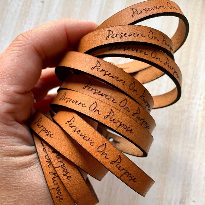 New Market Farmhouse - Wholesale Bangle Bracelet - Custom Thin Leather Bracelet