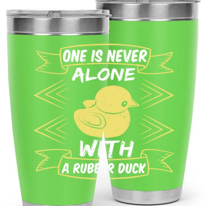 On n'est jamais seul avec un canard en caoutchouc Style 23#- canard- Gobelet pour la vente par Mugs R Us