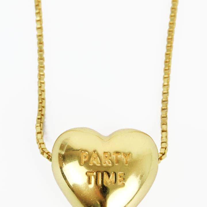 My Doris – wholesale Pendant/charm necklace – CHUNKY HEART LET'S DANCE/ PARTY TIME NECKLACE