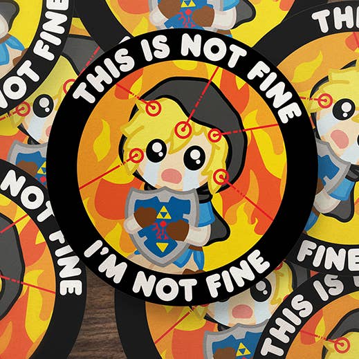 Link Sticker | Not Fine for wholesale by Teddymuffs Designs