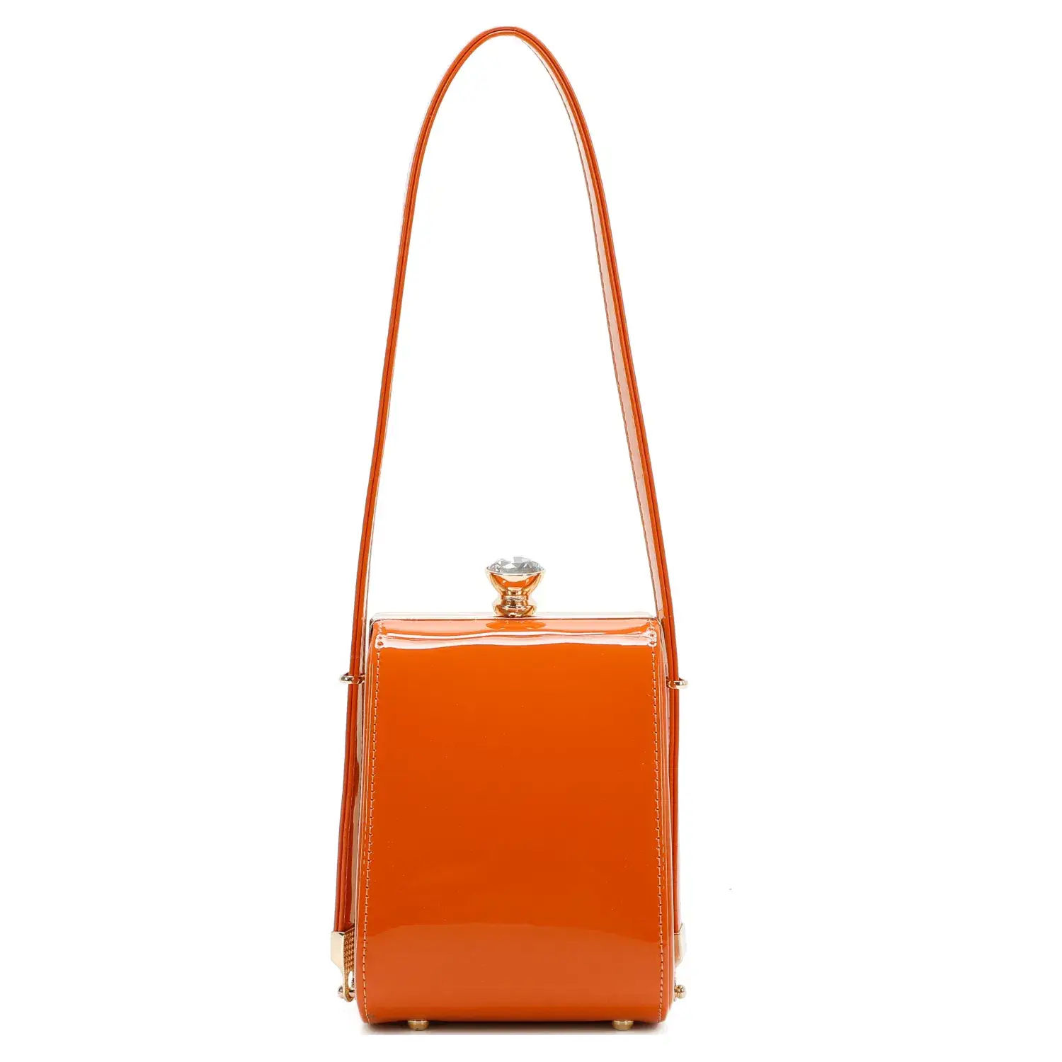 Superbia - Vente Sac porté épaule – femme - Sac verni Superbia à sangle ajustable et fermoir en diamant3