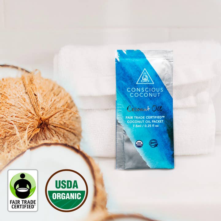 Conscious Coconut - Wholesale Oral Supplement/Vitamin - Organic Coconut Oil Packets (5 Individual Packets)