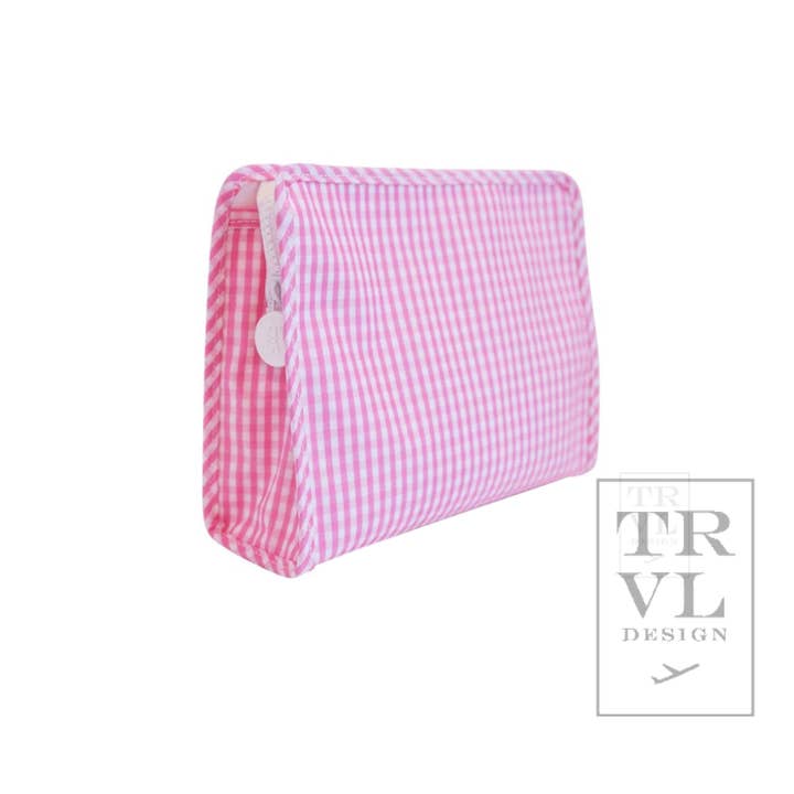 TRVL Design - Wholesale Pouch - Women's - Roadie Medium - Gingham Pink