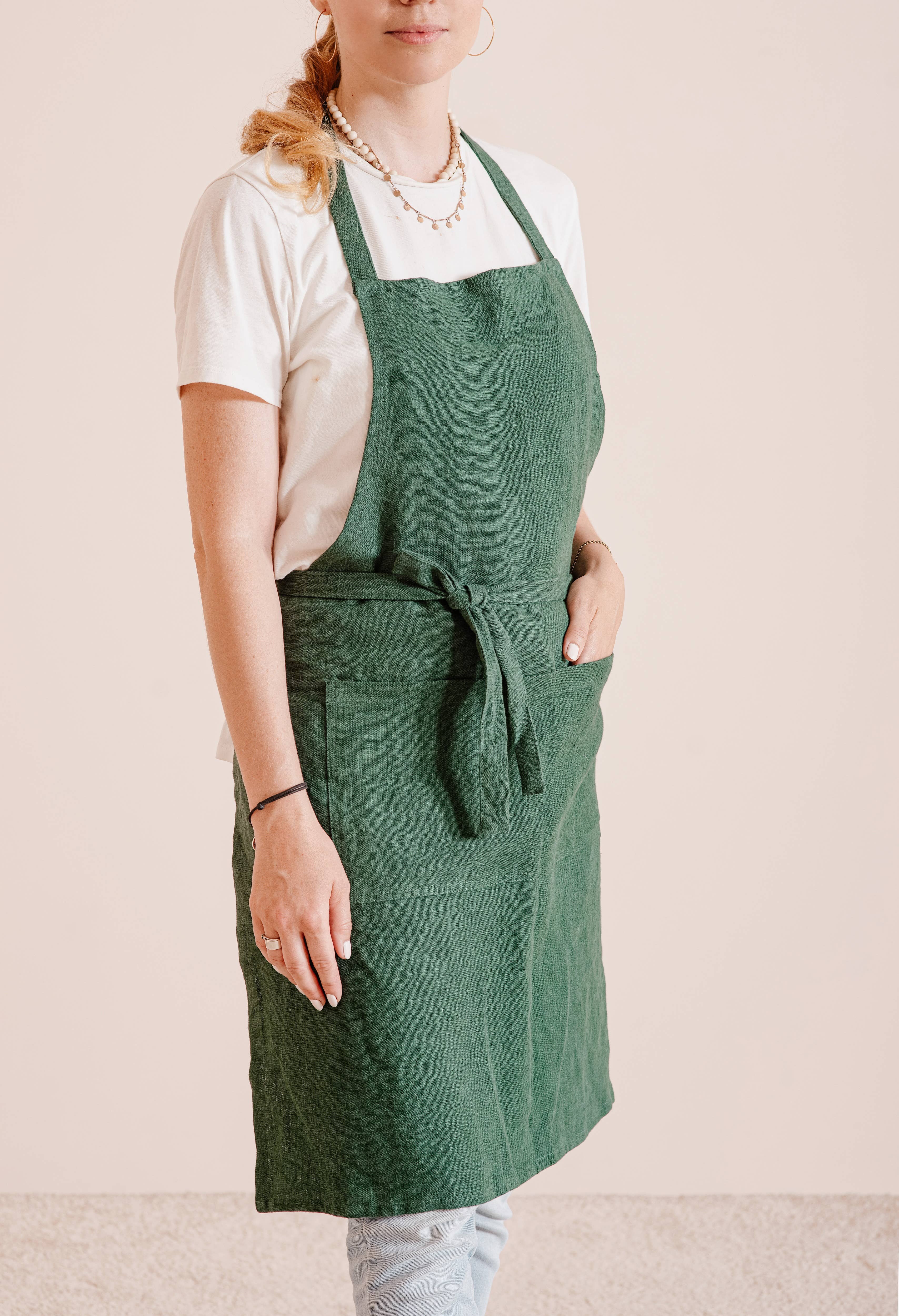 LinenQ - Wholesale Apron - Linen apron with pockets in various colors 20