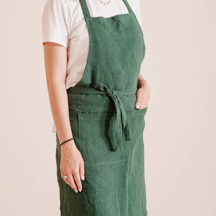 LinenQ – Engroshandel Forklæde – Linnedforklæde med lommer i forskellige farver8