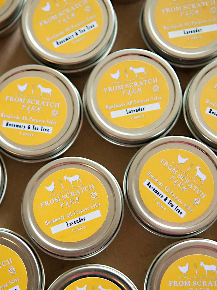 All-Purpose Salves- Minis for wholesale by From Scratch Farm