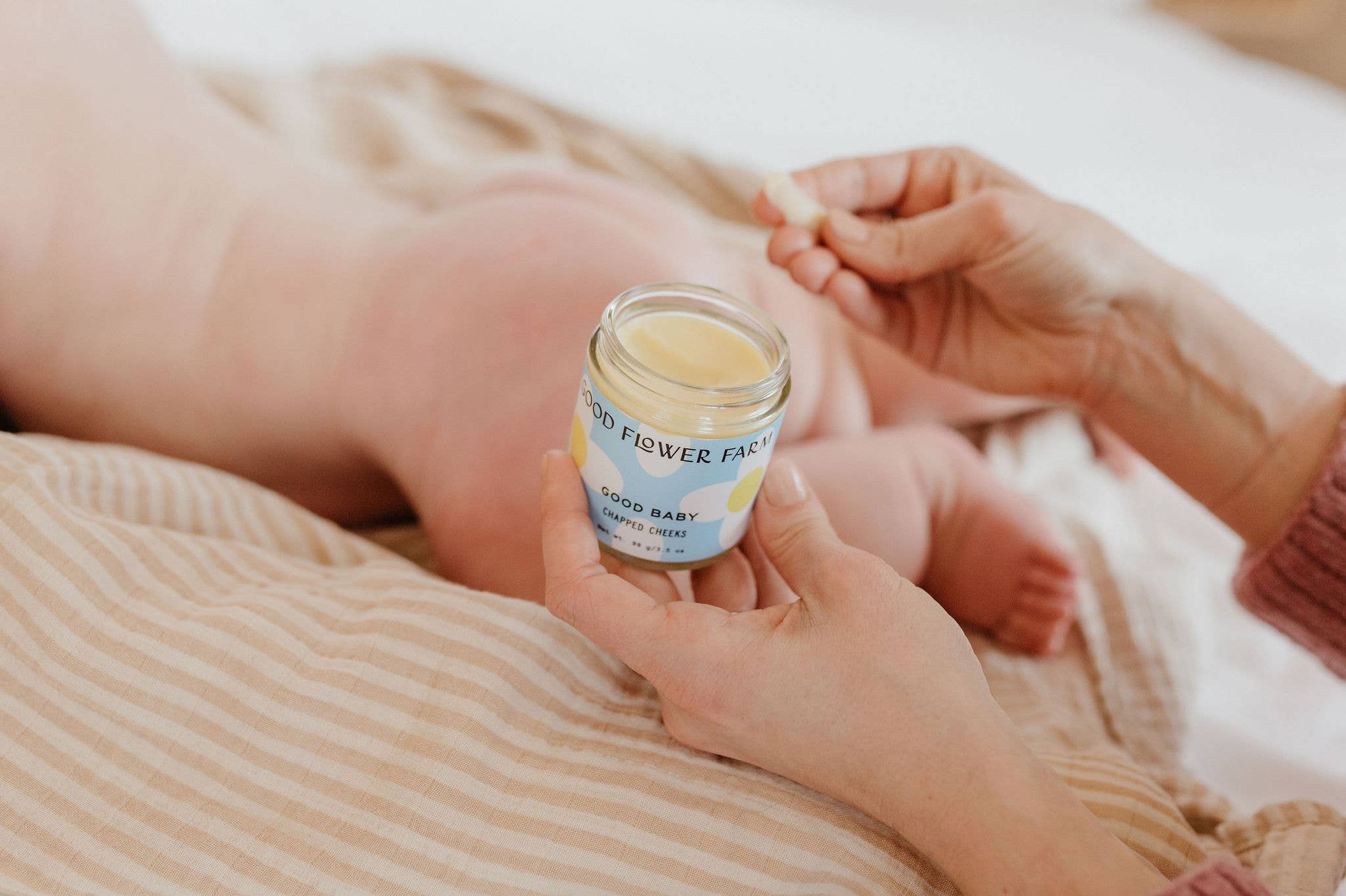 Good Flower Farm - Wholesale Diaper Cream - Good Baby Chapped Cheeks Natural Diaper Balm / 3.5 oz 👶3