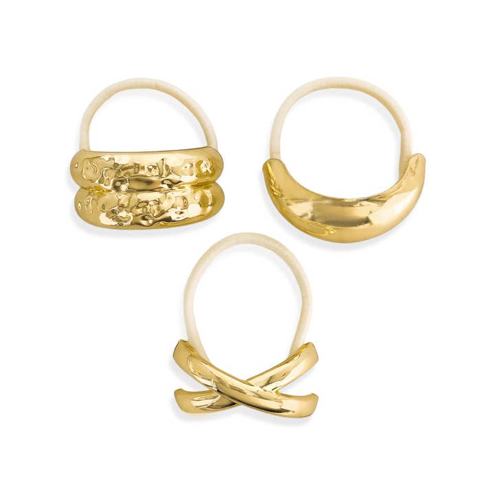OMG Blings - Wholesale Hair Tie - AHT26 - Statement Hair Tie Cuff Set