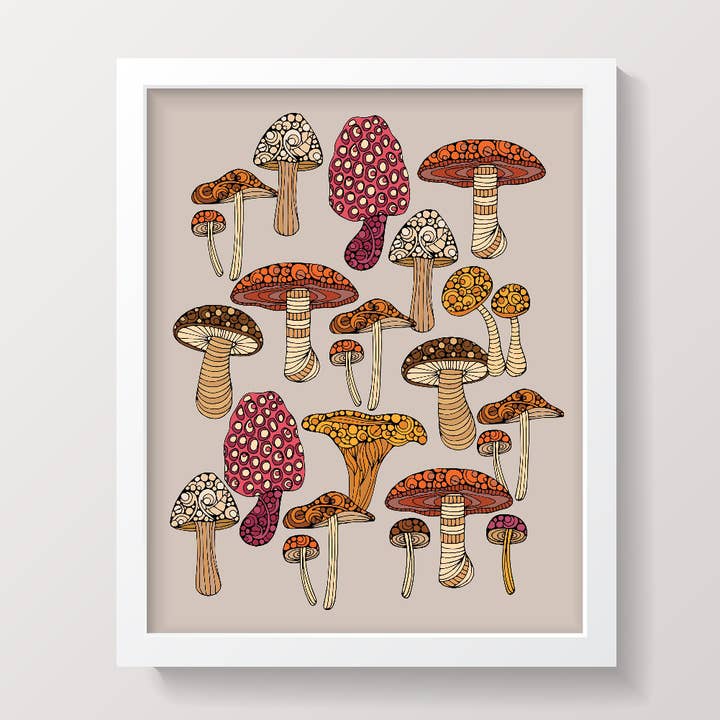 Funghi Doodle per la vendita all'ingrosso da parte di Valentina Harper