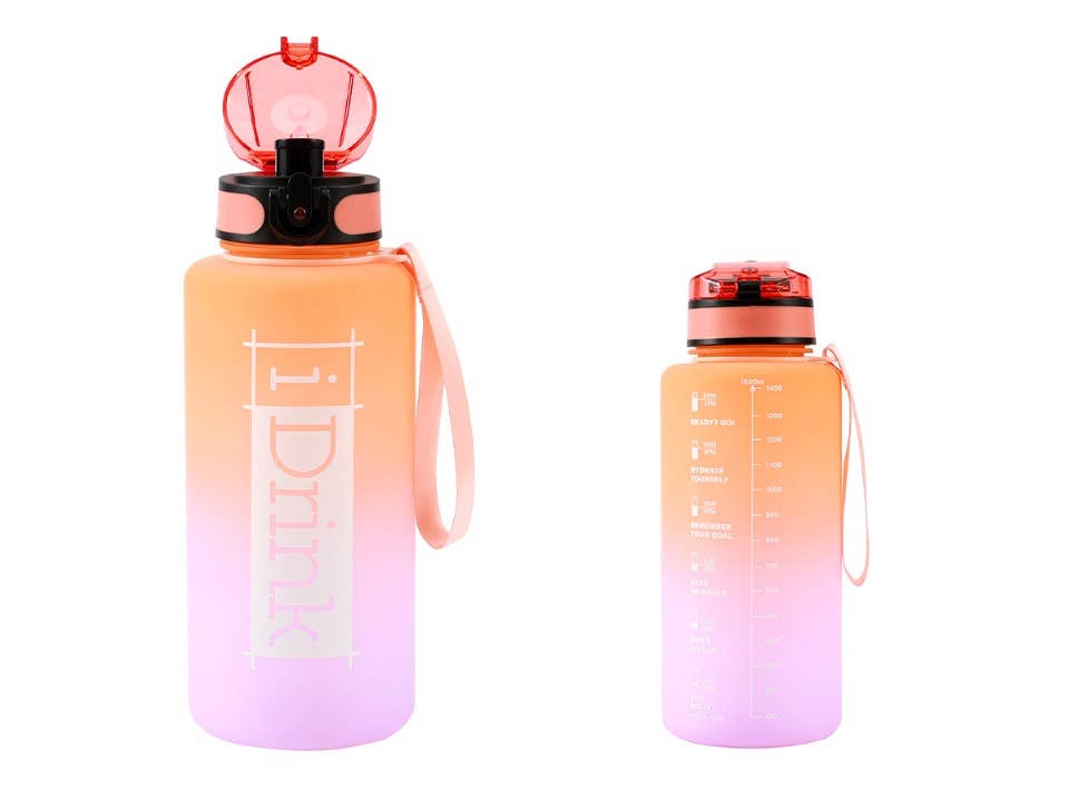 I-Total, I-Drink - Wholesale Water Bottle - Tritan Bottle 1500 Ml Orange And Lilac
