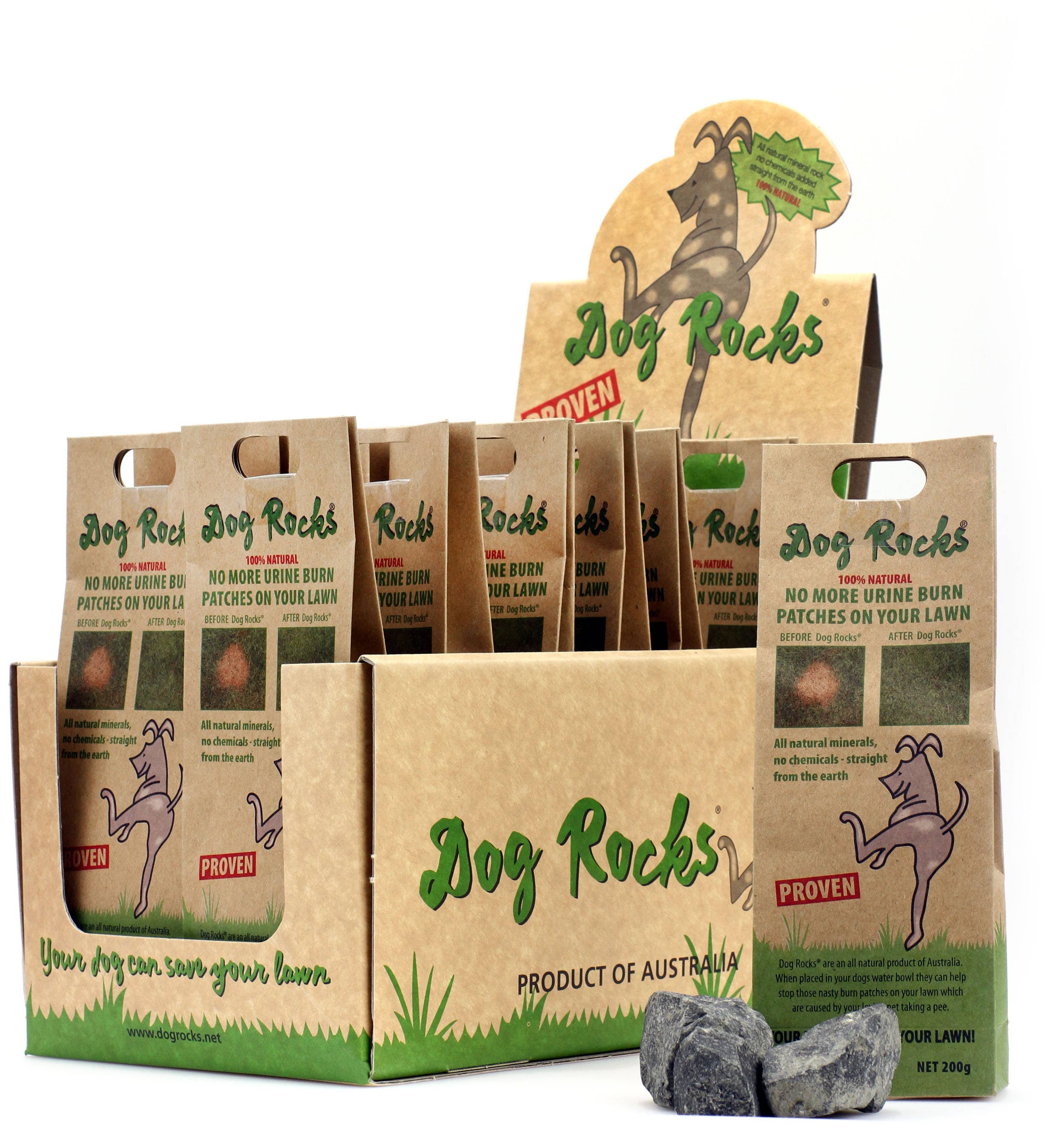 BeLoved, Natural Dog Grooming Products. - Wholesale Pet Supplement - Dog - Dog Rocks - Stop pet urine burns on grass...naturally!5