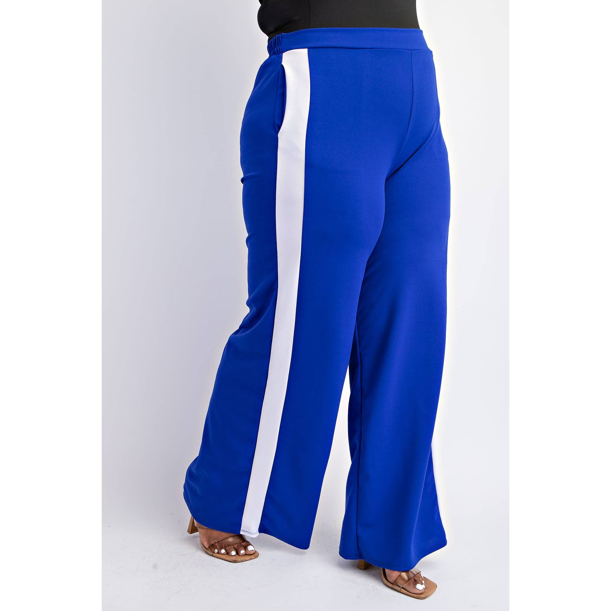 The Curve LA - Wholesale Pants - Women's - 74509-1cp  PLUS SIZE SIDE-STRIPED KNIT PANTS WITH POCKETS12