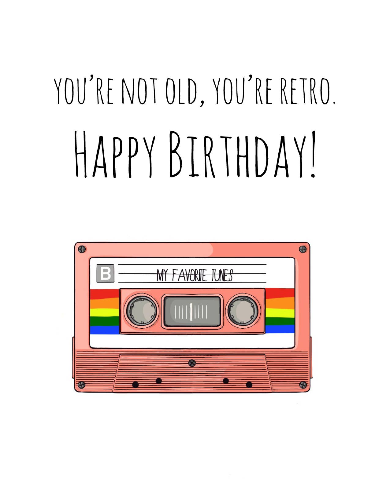 Noted By Copine - Wholesale Birthday Card - Retro Birthday1