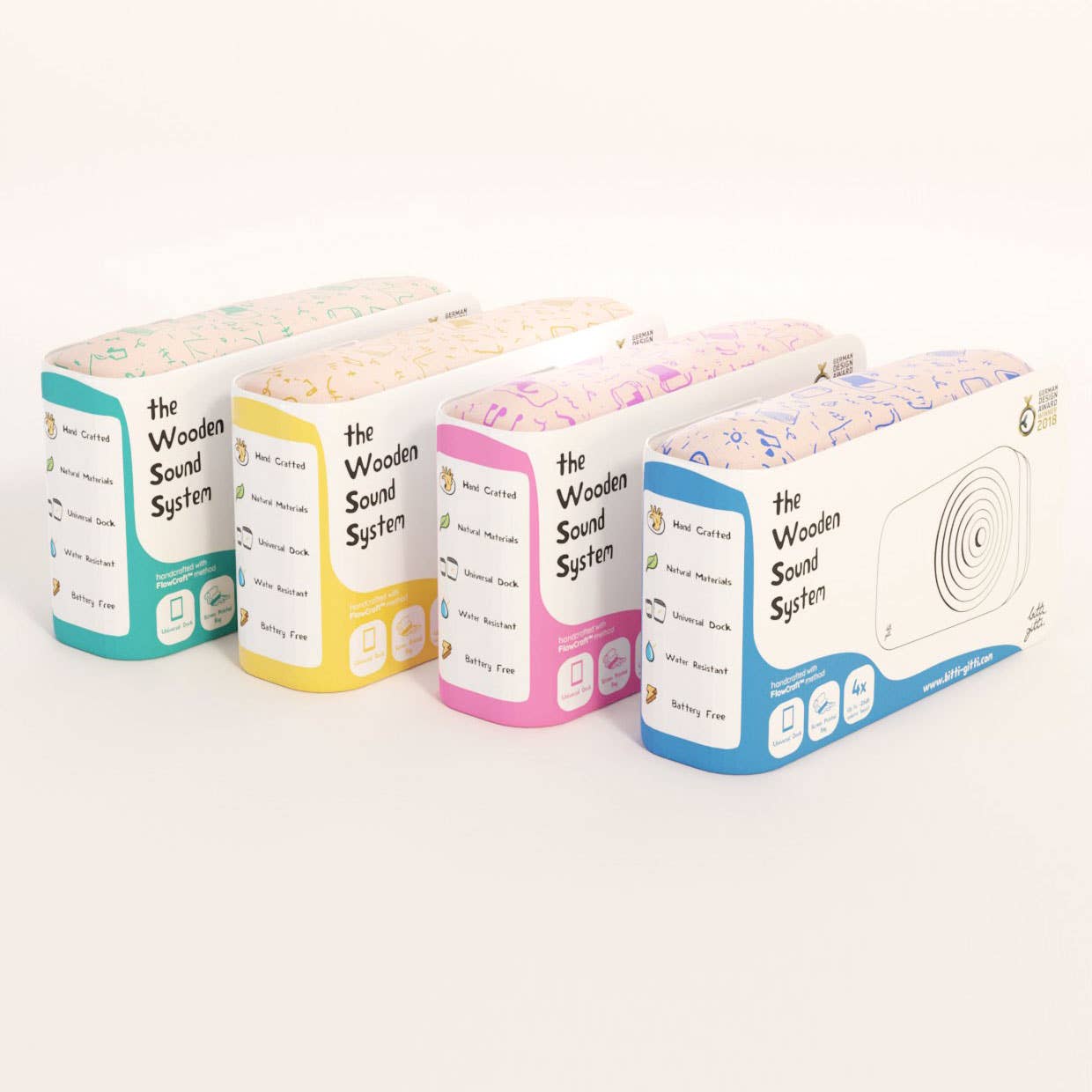 Bitti Gitti Design Workshop - Wholesale Luidsprekers/speakers - All Color the Wooden Sound System Bundle Pack9