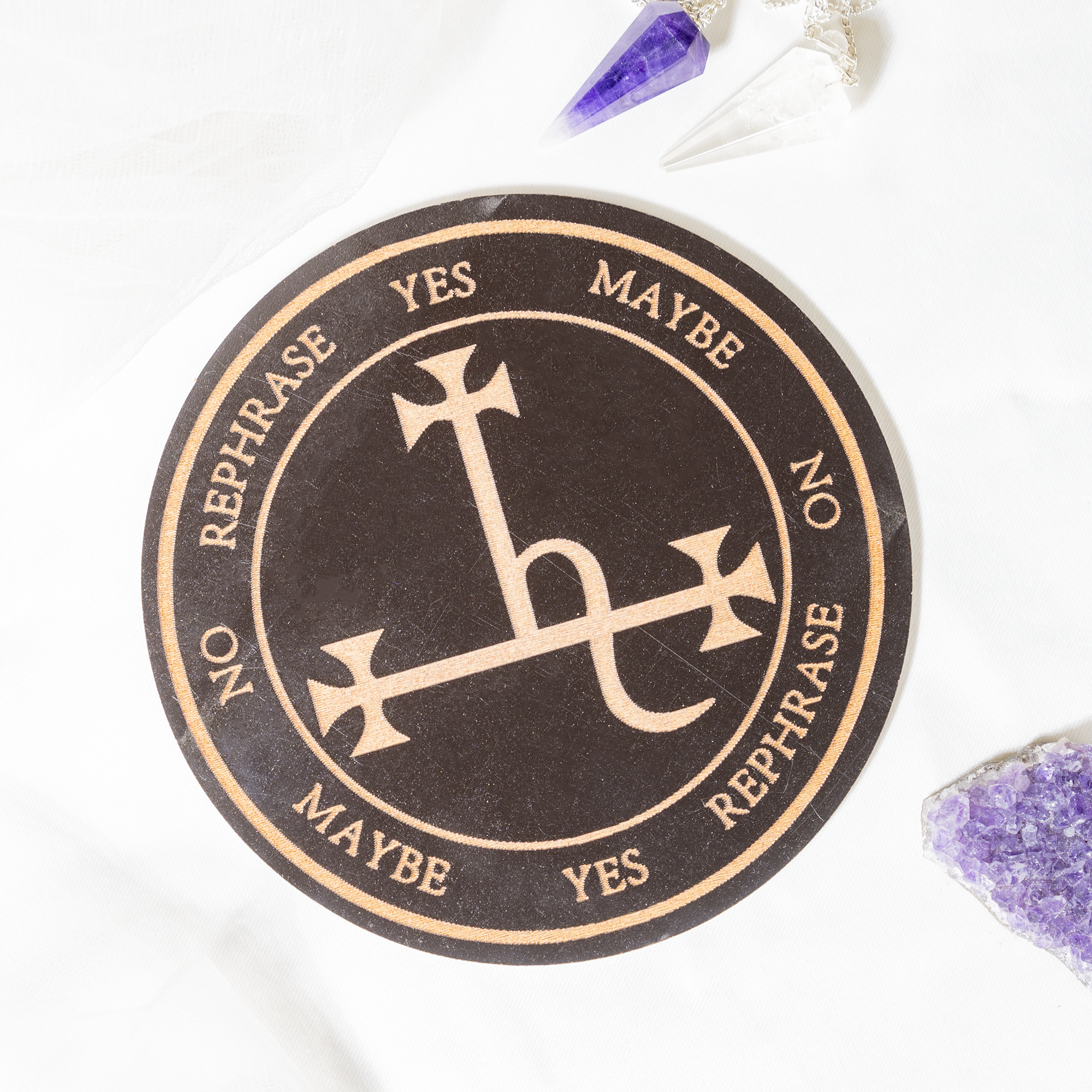 Soothing Crystals - Wholesale Meditation Supplies - 6" Lilith Sigil Altar | Pendulum Board |Feminine Sigil Board4