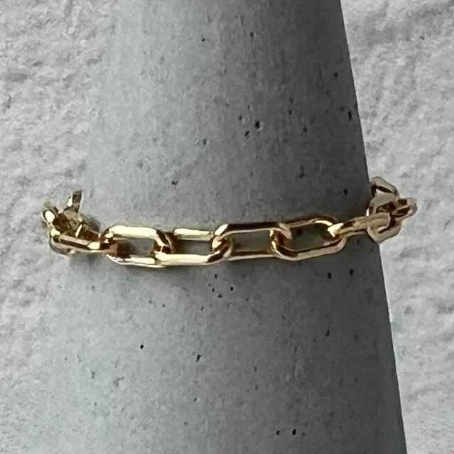 Paperclip Chain Ring for wholesale by Hayden B. Jewelry