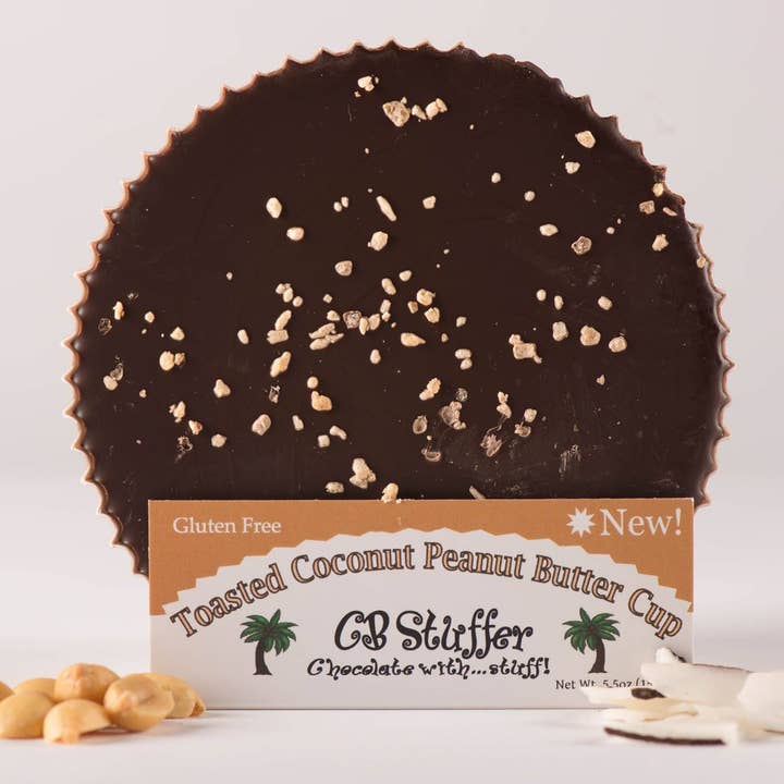 CB Stuffer - Vente Friandises enrobées de chocolat - Tasse au beurre d'arachide à la noix de coco grillée0