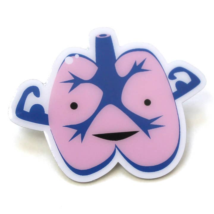 I Heart Guts | Organ Plushies Wholesale - Wholesale Lapel Pin/Button - Lungs Lapel Pin - I Lung You1