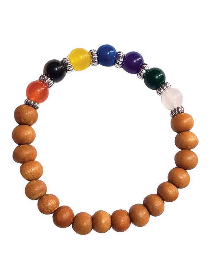 Seven Chakras Beaded Bracelet for wholesale by Yak & Yeti