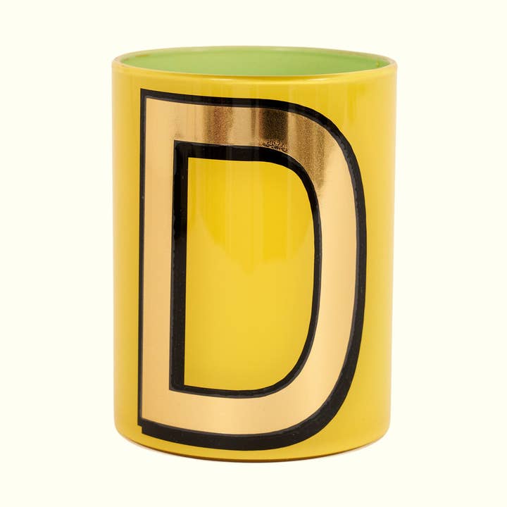 Alphabet Brush Pot - D Primrose for wholesale by Bridie Hall Ltd