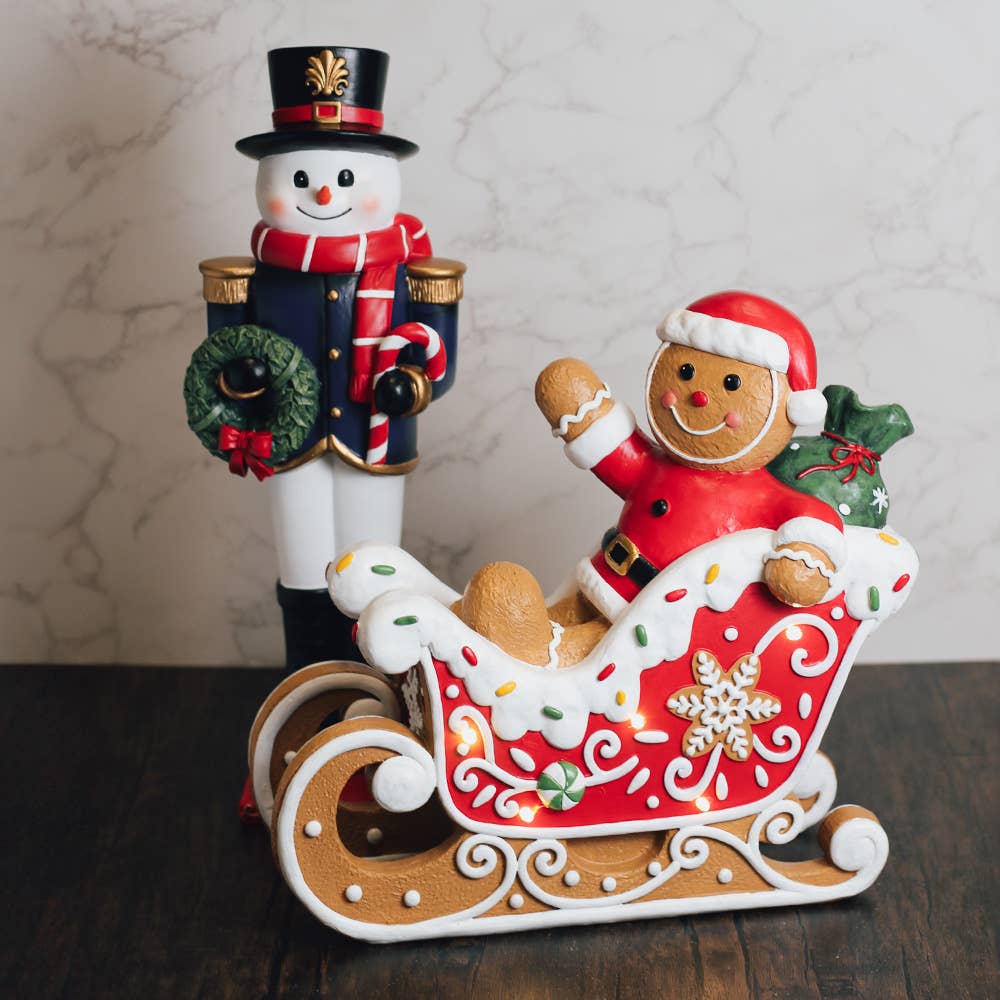 A Cheerful Giver – Decoração de Natal por atacado – Trenó de Gengibre com Luzes LED — Natal, Decorações Festivas2