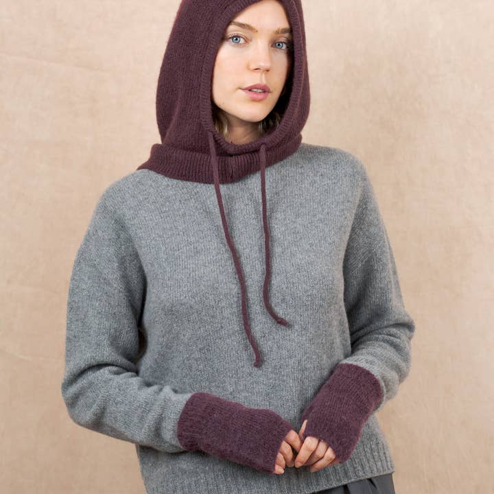 NAÏS PARIS - Wholesale Balaclava - Women's - DRAWSTRING HOOD IN ALPACA AND WOOL0