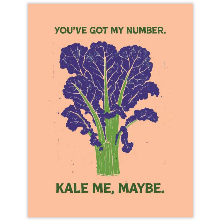 Kale Me, Maybe Cartão de Amor por atacado de Scarecrow & Nut Tree