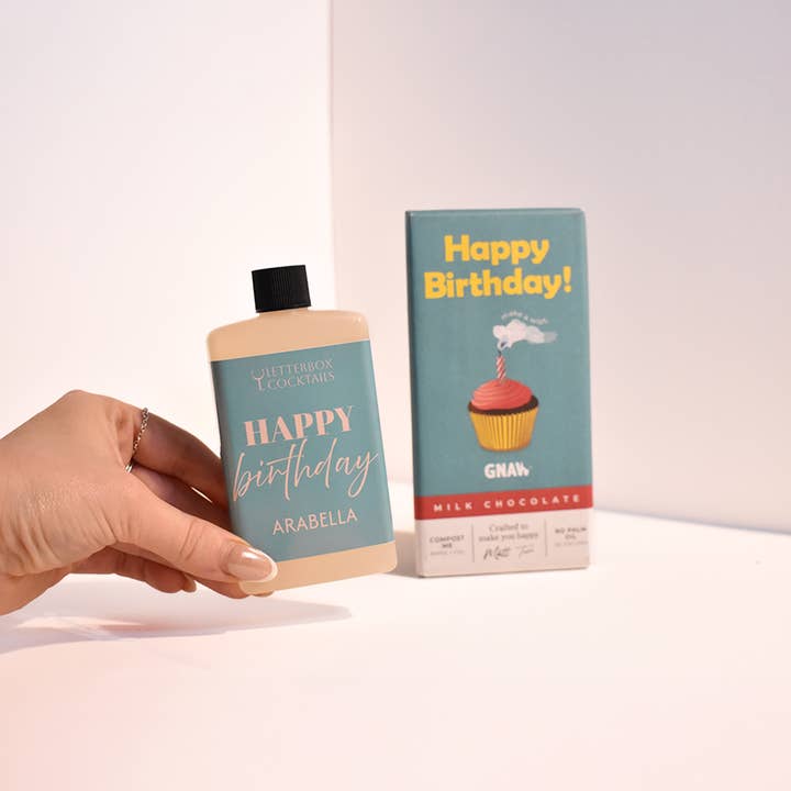 Happy Birthday Mini Box for wholesale by LetterBox Cocktails