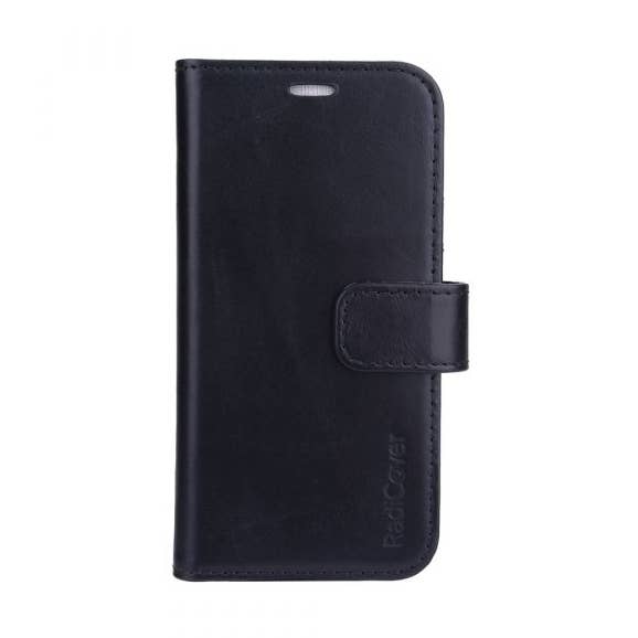 2 en 1 exclusif - iPhone 13 Mini - Cuir pleine fleur - 86 % de protection - Noir pour la vente par Radicover