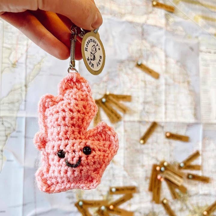 Porte-clés en peluche du Michigan, clés de maison, tirette de fermeture éclair, charme de sac à main pour la vente par Rosemary's Baby M.E.K.